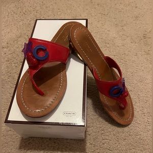 Women’s Coach Brand Flip Flops - Size 9 - Gently Worn